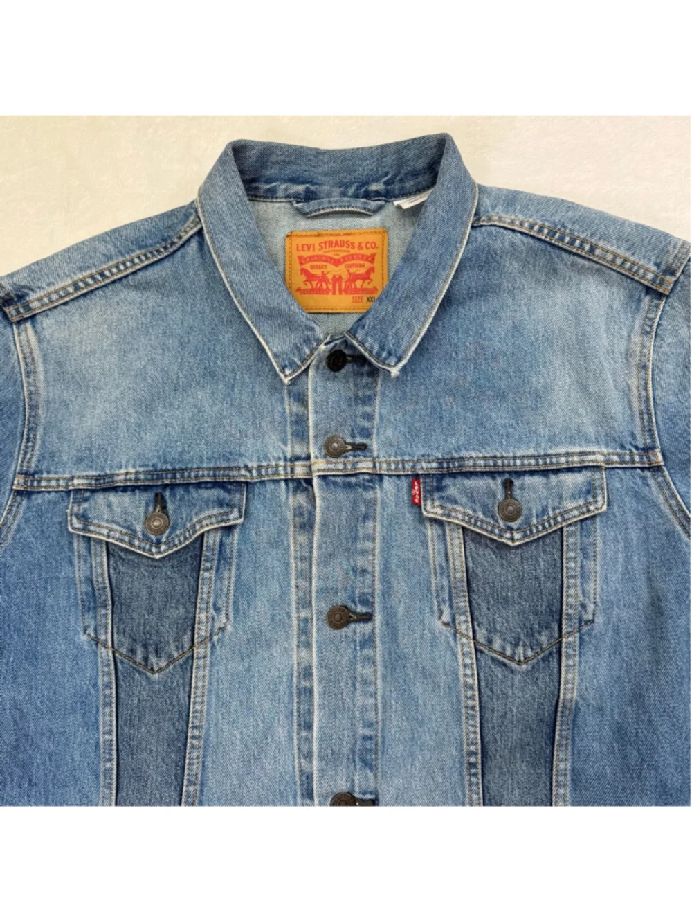 Levi’s 36082-0001 Denim Trucker Jacket Men’s XXL Button Front Oversized